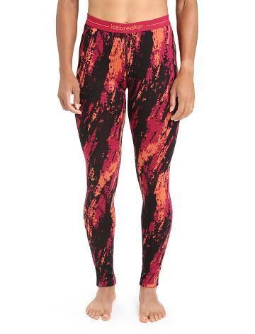 Women's Icebreaker Merino 250 Vertex Sedimentary Leggings Cherry / Flash | CA 1418WNBY